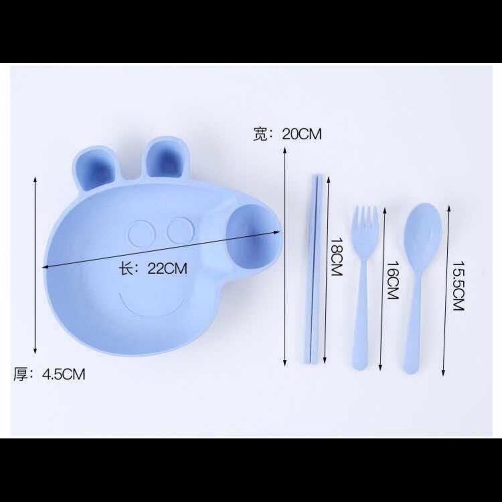 Peppa Pig Style Plate Set (pink) NIB - Picture 4 of 6